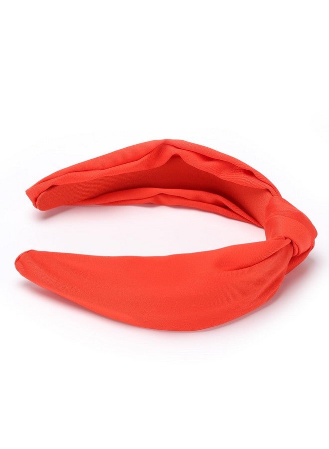 Etercycle Headband For Women Knotted Wide Headband Yoga Hair Band Fashion Elastic Hair Accessories For Women (Red) - Image 3