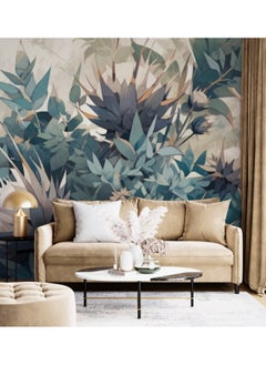 Home Gallery Grey Australian Botanical Plants  Fabric Wallpaper Covers An Area ​​Up To 4.2Mx3M With Adhesive  And Smoothing Tool  - Image 4