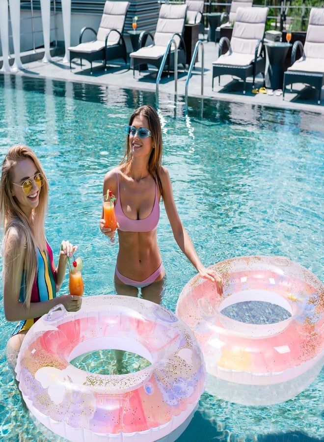 Wovnet 2 Pack Inflatable Pool Floats, Butterfly Floating Tubes 31.5" Swimming Ring Pool Essentials for Summer Beach Outdoor Bachelorette Party Supplies Favor - Image 4