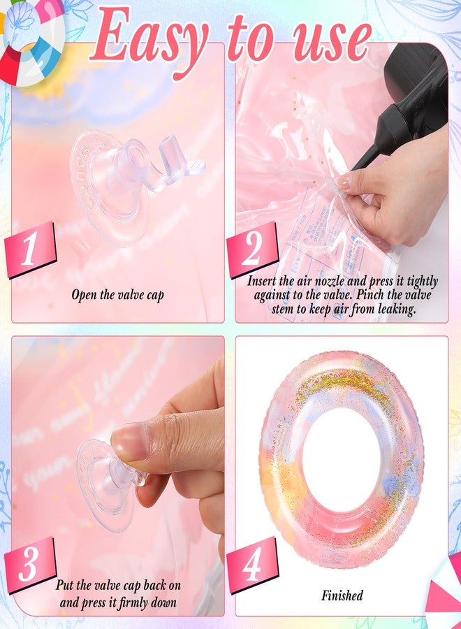 Wovnet 2 Pack Inflatable Pool Floats, Butterfly Floating Tubes 31.5" Swimming Ring Pool Essentials for Summer Beach Outdoor Bachelorette Party Supplies Favor - Image 5