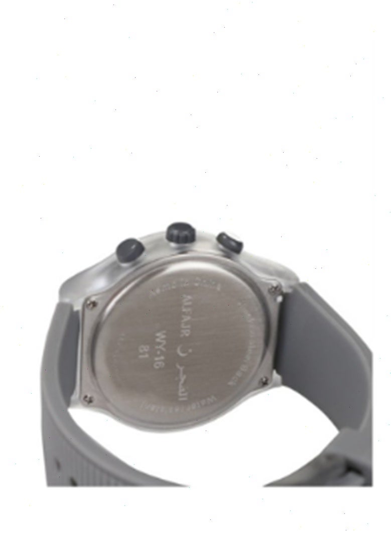 الفجر ساعة رقمية مقاومة للماء مصنوعة من المطاط WY-16 - 39 مم - رمادي - Image 2