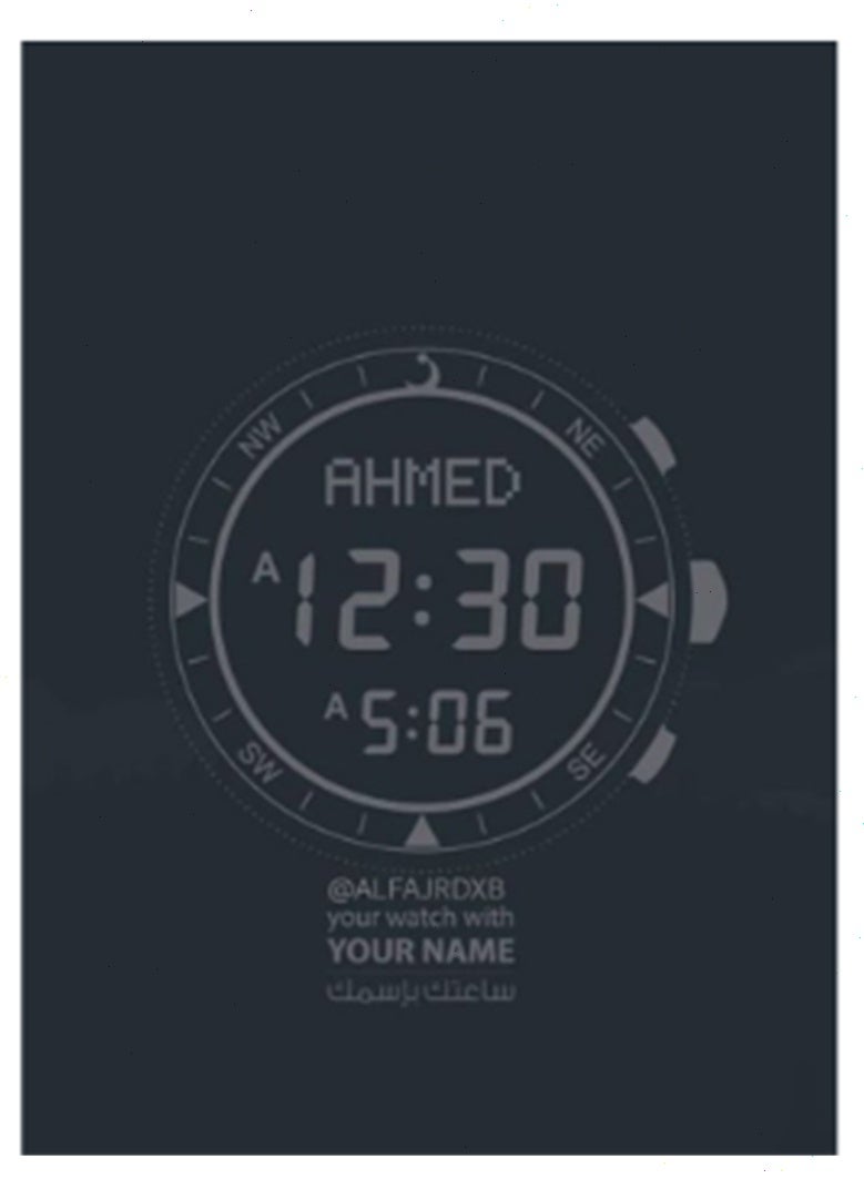 الفجر ساعة رقمية مقاومة للماء مصنوعة من المطاط WY-16 - 39 مم - رمادي - Image 4