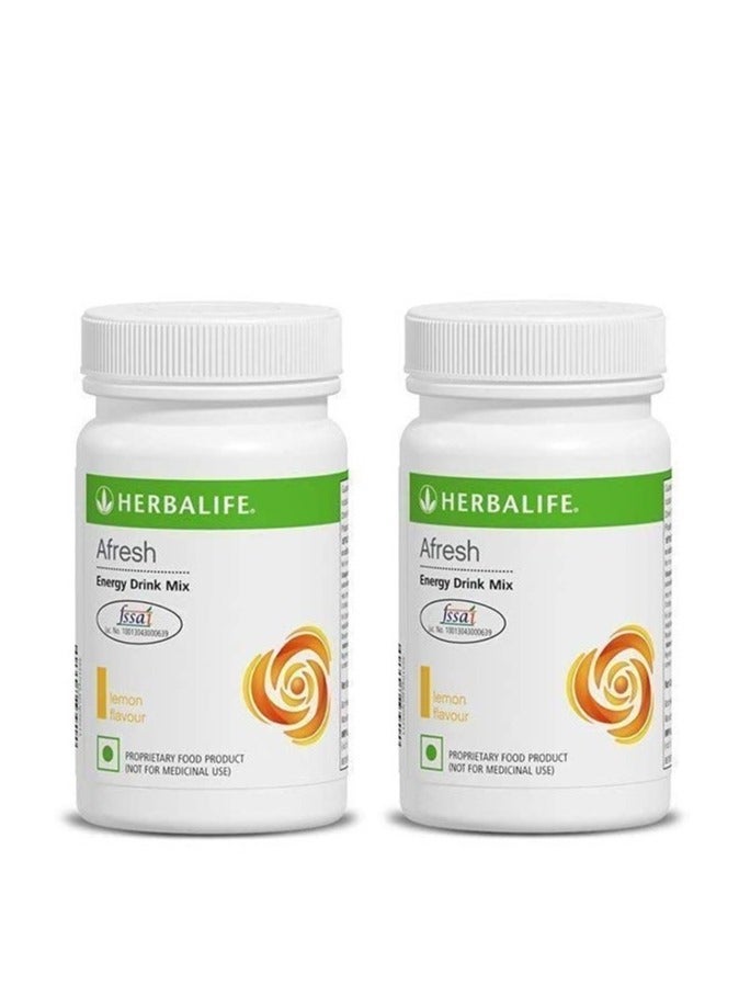 Herbalife HN Nutrition Afresh Energy Drink Lemon Flavour 50g Pack of 2 - Image 1