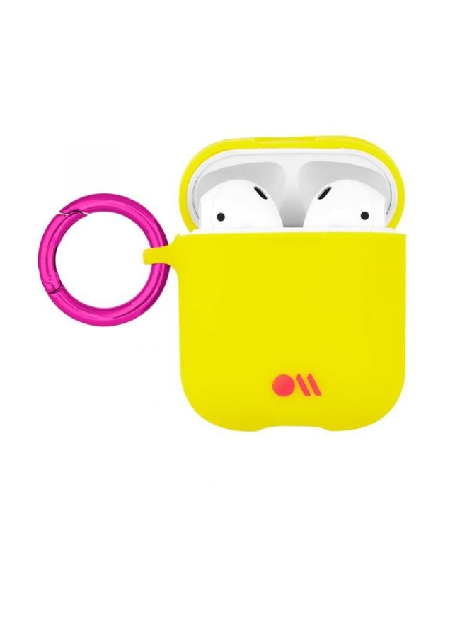 CASE-MATE Protective Charging Case For Apple AirPods Lemon Lime Yellow - Image 1