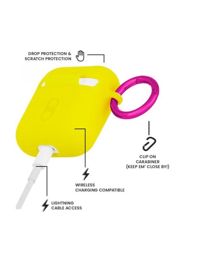 CASE-MATE Protective Charging Case For Apple AirPods Lemon Lime Yellow - Image 4