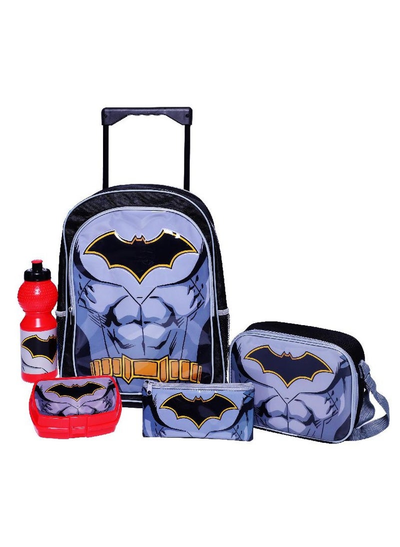 Warner Bros. Batman 5-in-1 Value Set Trolley Bag with Accessory