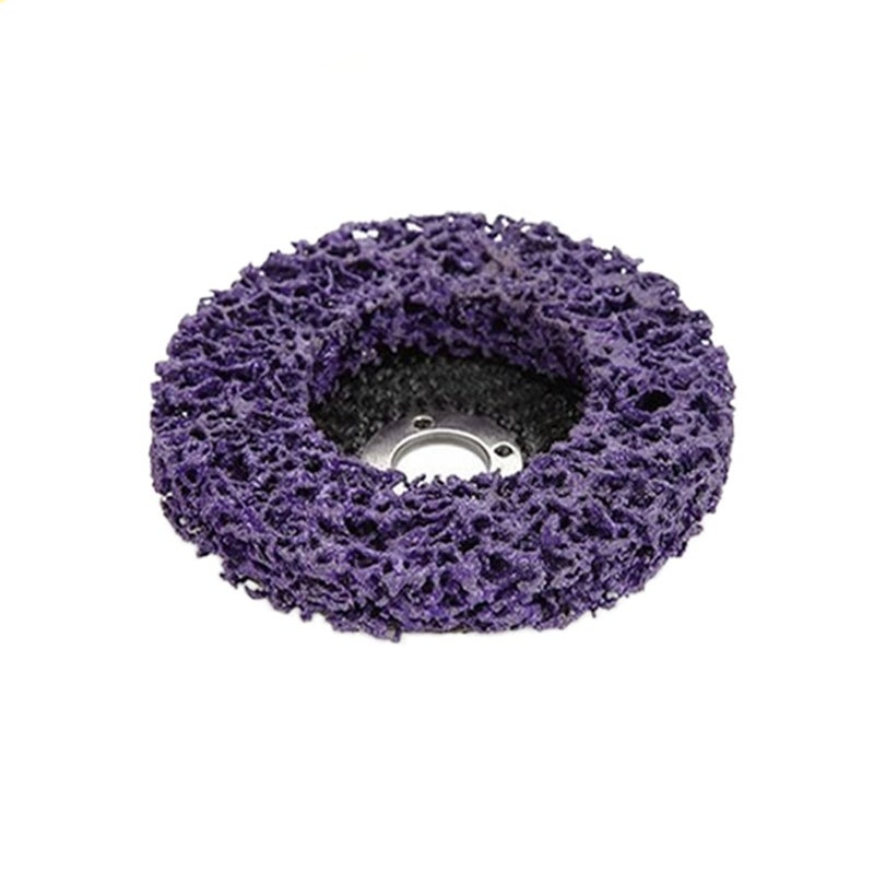 Strip Disc: 4" 5Pcs Purple High Strength Wear Fiber Mesh Base - Quick Effective Paint Rust Removal Strip Wheel for Automotive Metal Wood Stone Concrete Grinding Polishing - Image 1