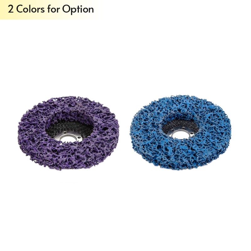 Strip Disc: 4" 5Pcs Purple High Strength Wear Fiber Mesh Base - Quick Effective Paint Rust Removal Strip Wheel for Automotive Metal Wood Stone Concrete Grinding Polishing - Image 3