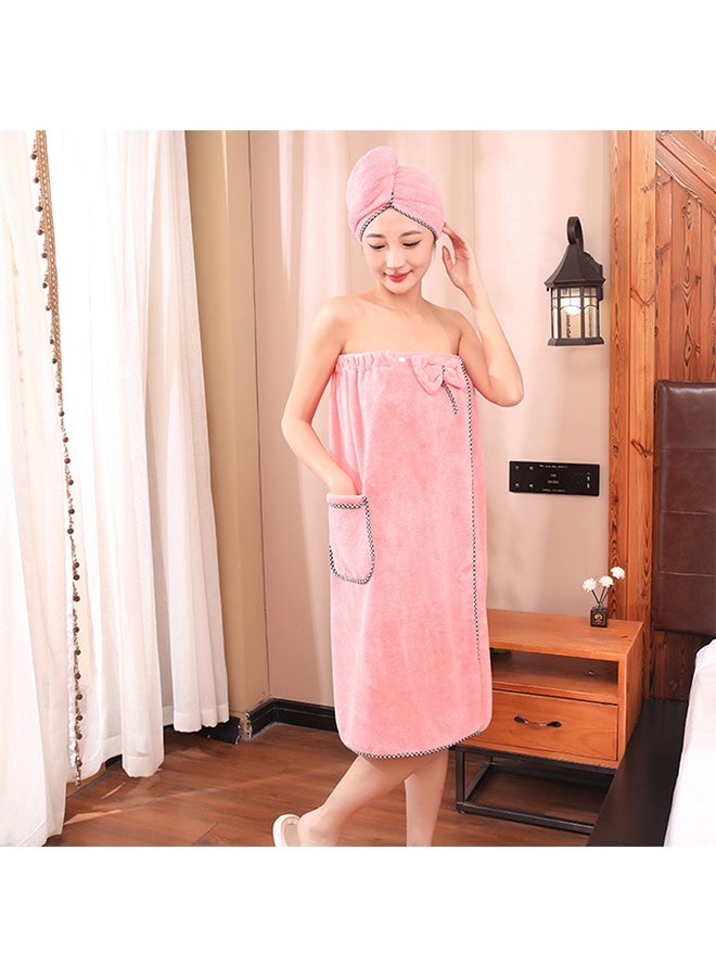 طقم مناشف حمام 2 قطعة مجموعة مناشف حمام ناعمة من الألياف الدقيقة قابلة للتعديل منشفة حمام ناعمة لف الشعر فائقة الامتصاص لتجفيف الشعر والجسم بسرعة - Image 5