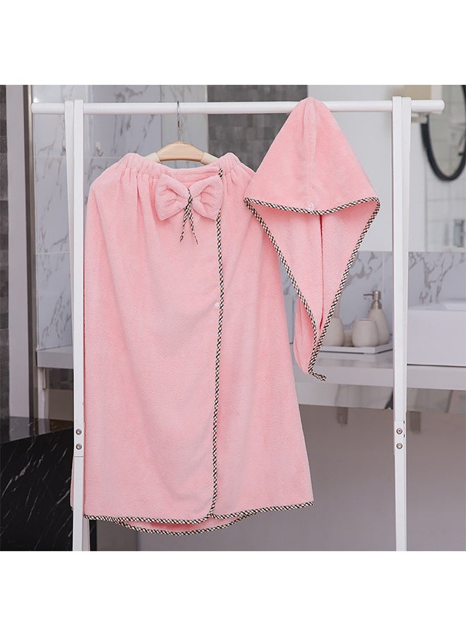 طقم مناشف حمام 2 قطعة مجموعة مناشف حمام ناعمة من الألياف الدقيقة قابلة للتعديل منشفة حمام ناعمة لف الشعر فائقة الامتصاص لتجفيف الشعر والجسم بسرعة - Image 1