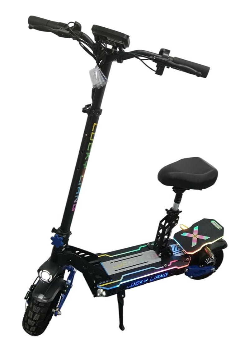 L3 pro Powerful 1500W Electric Scooter - 60KM/H Top Speed, 48V25AH Long-Range Battery (65KM), Off-Road 10x3.0 Tires, Aluminum Alloy Frame, 3-Speed Gear, Rear Suspension & Bluetooth Speaker - Image 4