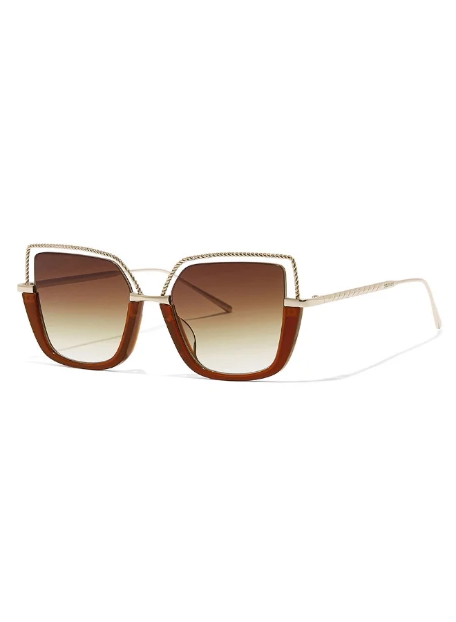 30Sundays 30Sundays Bougie Women's Cat Eye Sunglasses, Brown