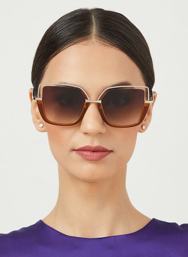 30Sundays 30Sundays Bougie Women's Cat Eye Sunglasses, Brown
