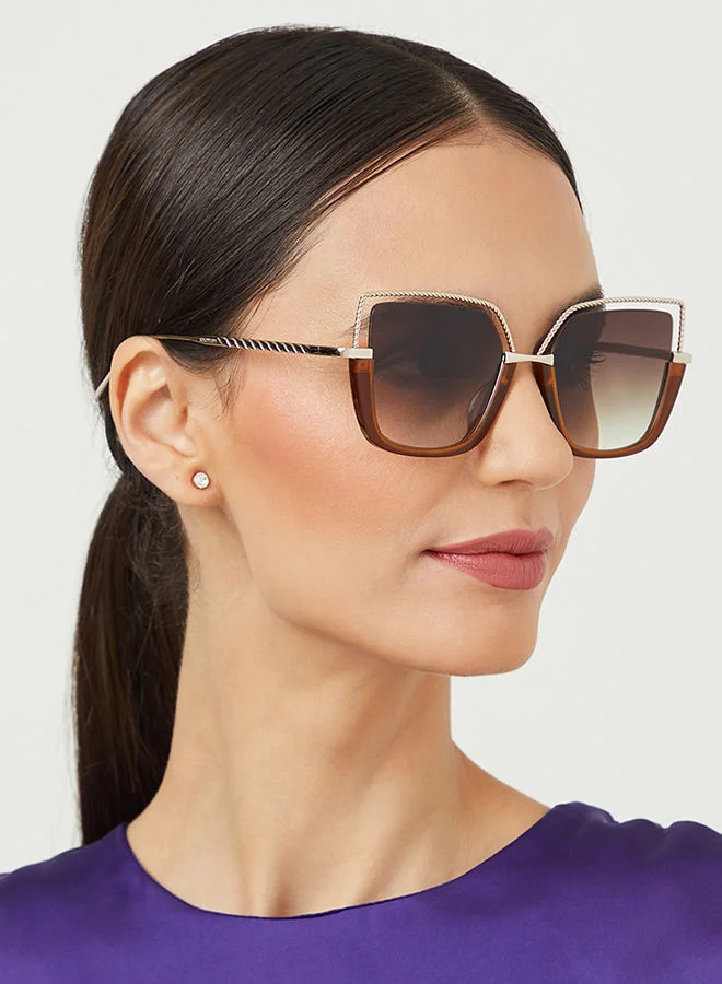 30Sundays 30Sundays Bougie Women's Cat Eye Sunglasses, Brown
