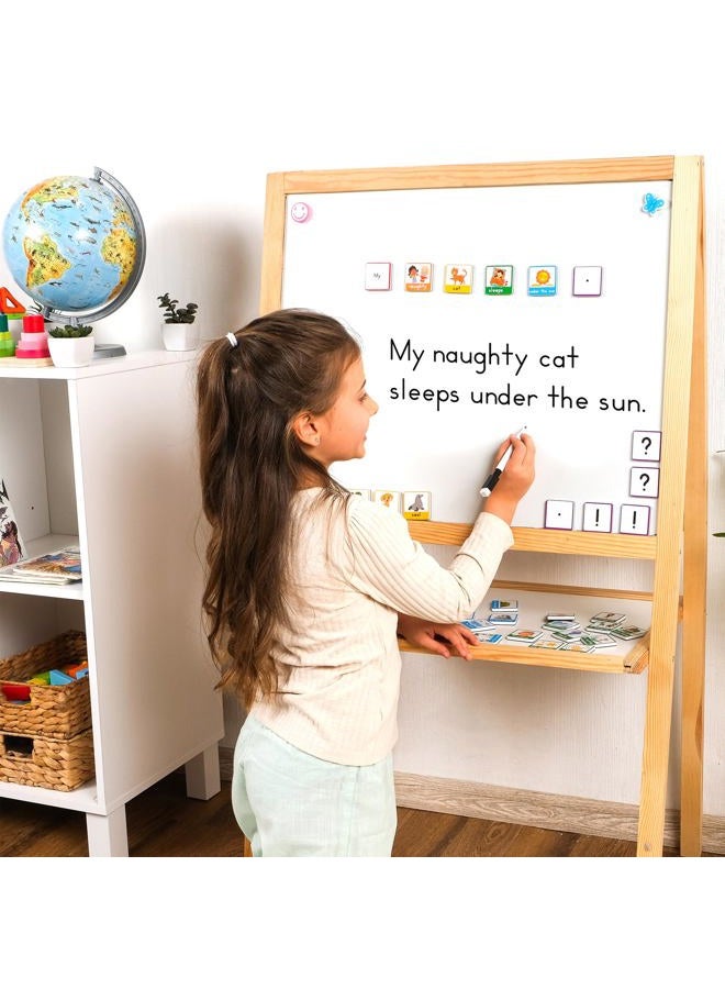 Simply magic 110 PCS Sentence Building Kit for Kids, Speech Speak Spell Games, Word Building Magnets, Speech Therapy Toys for Toddlers, Reading Games for Kids, Learn to Read, Reading Manipulatives - - Image 4