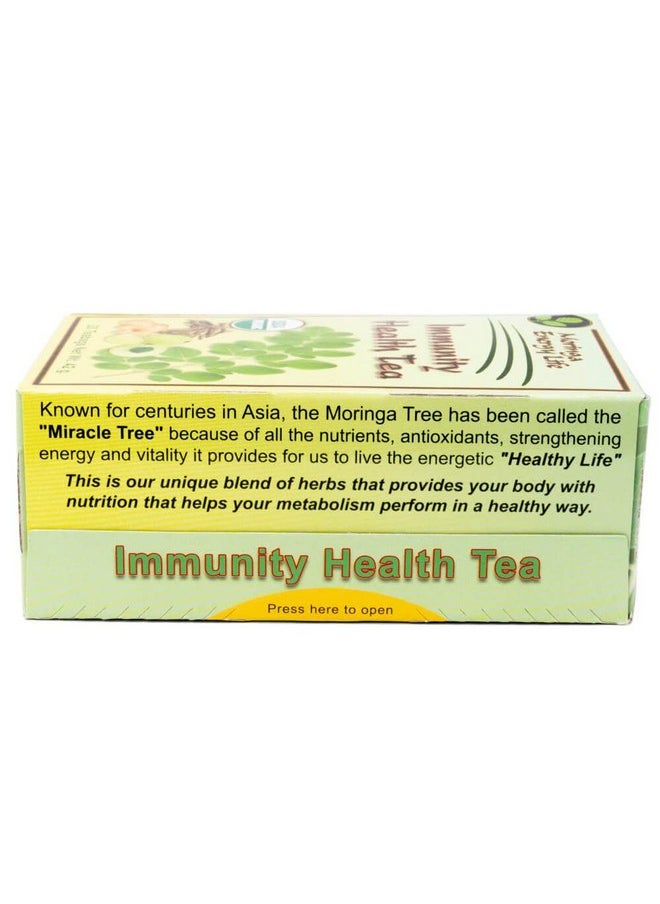 moringa energy life - Organic Moringa Immunity Health Tea (Keto Detox Paleo Vitamin & Minerals Booster Vegan Glutenfree Nongmo Caffeinefree) 28 Teas Bags - Image 1
