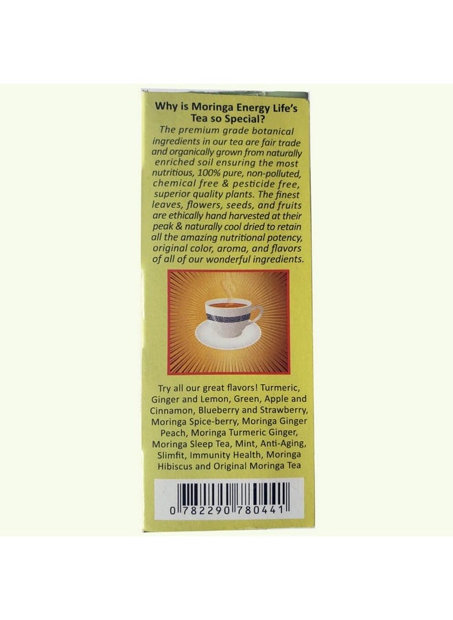 moringa energy life - Organic Moringa Immunity Health Tea (Keto Detox Paleo Vitamin & Minerals Booster Vegan Glutenfree Nongmo Caffeinefree) 28 Teas Bags - Image 1
