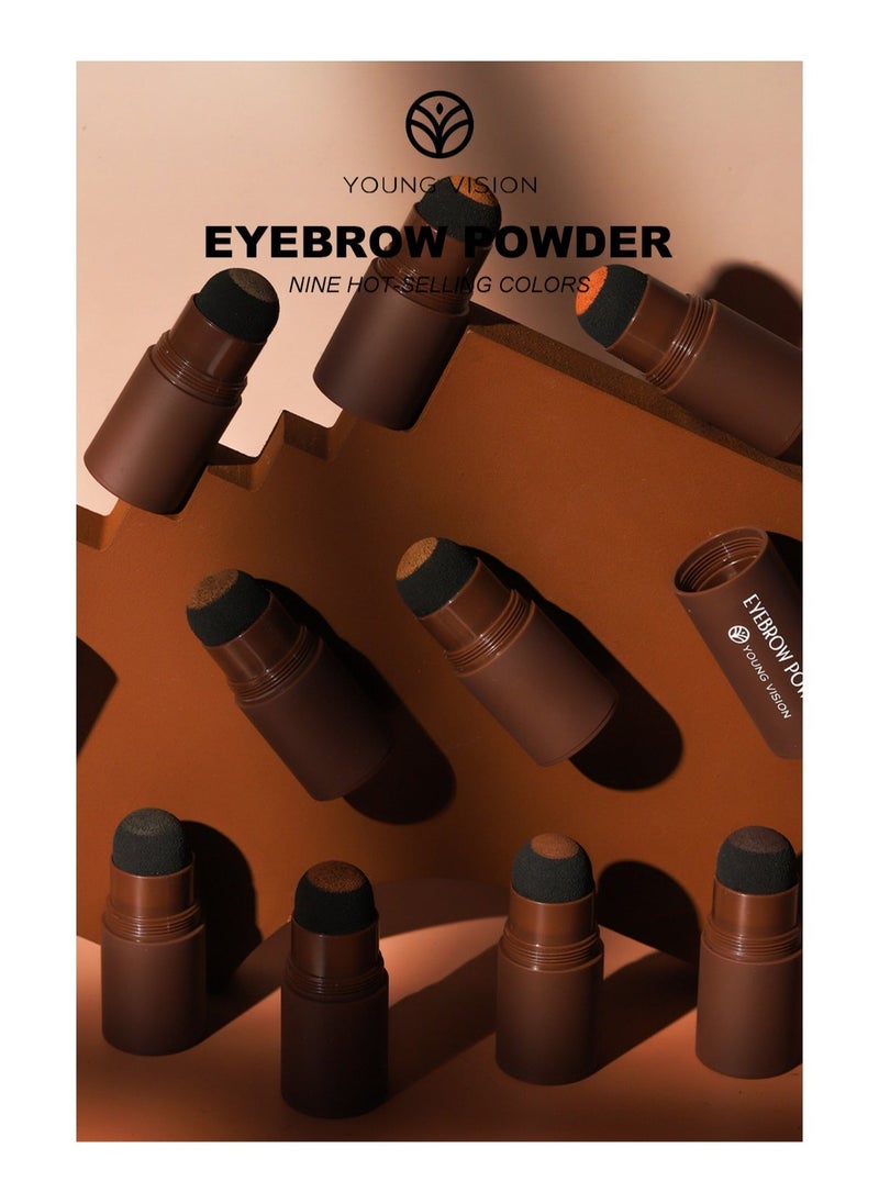 Eyebrow Stamp Shaping Kit, One Step Eyebrow Powder Stamp with 10 Reusable Eyebrow Stencils 2 Eyebrow Pen Brushes, Long Lasting Waterproof Eyebrow Makeup 3# dark brown - Image 2