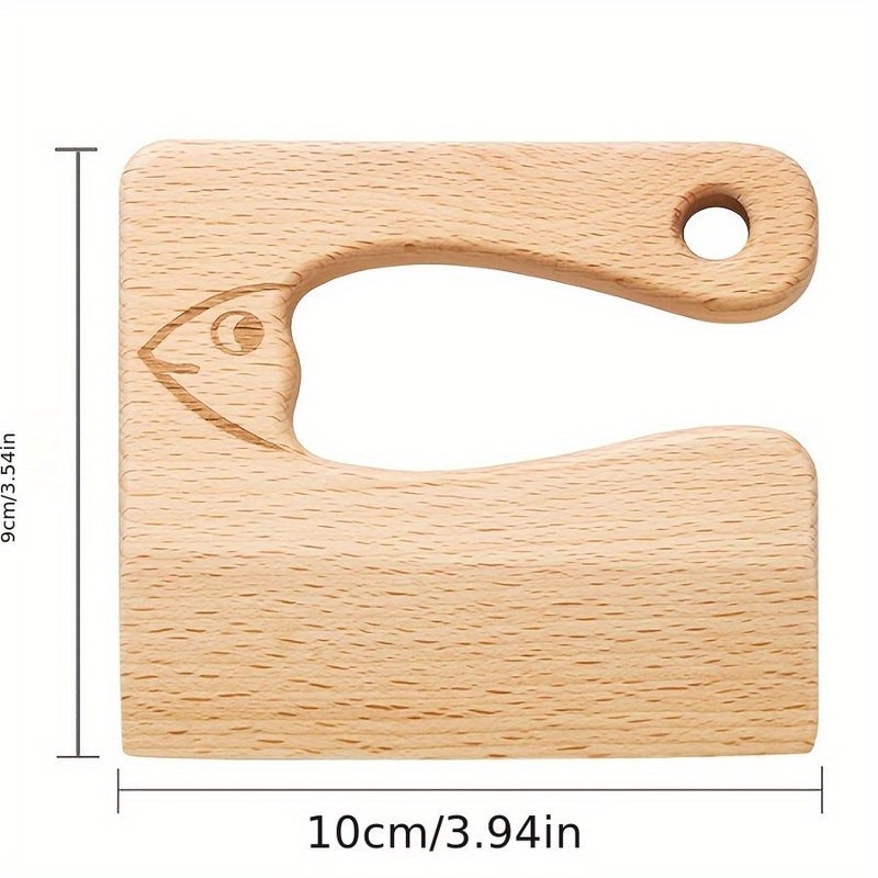 Fish Shaped Wooden Kitchen Tool For Cutting Vegetables Fruits - Image 2