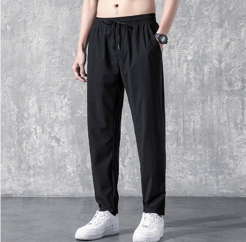 Summer Mens Camo Harem Pants Breathable Loose Fit Straight leather cord 