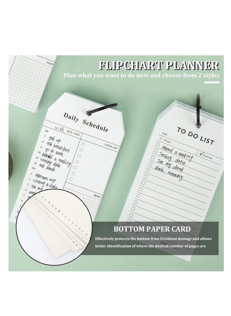 SOLARAE Loose Leaf Daily Planner Notepad, To Do List Notepad, Refillable Minimalist Daily Schedules, 8Pcs Loose Leaf Daily Hourly Planner, Daily Appointment Notepad, 52 Sheets Per Pad, 3.15×5.51in - Image 5