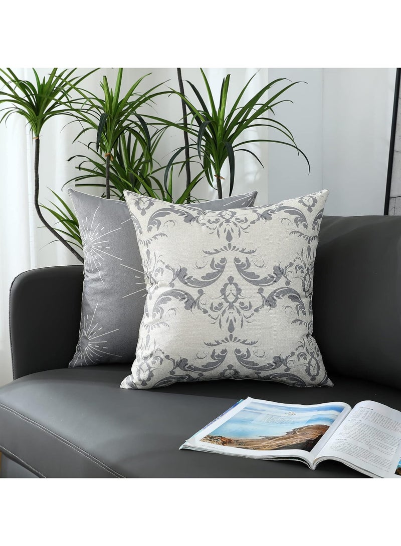 Joyelink Cushion Cover Set of 4 45 x 45 cm Farmhouse Decorative Cushion Geometric Summary Accent Cushion Covers Decorative Cushion Modern Outdoor Indoor for Sofa Chair Bedroom Office Car - Image 2