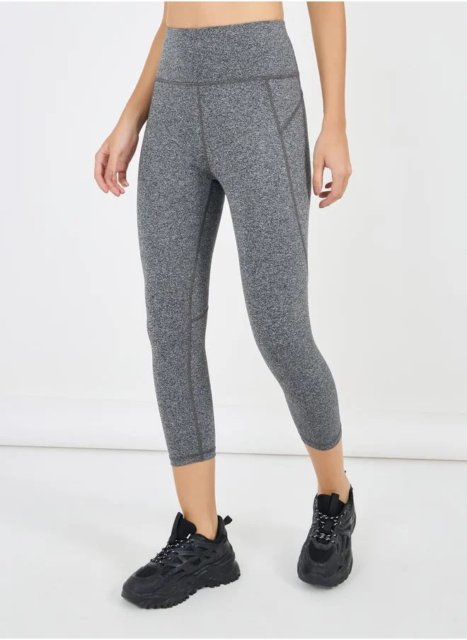 Styli Melange High Waist Capri