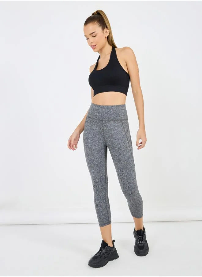 Styli Melange High Waist Capri