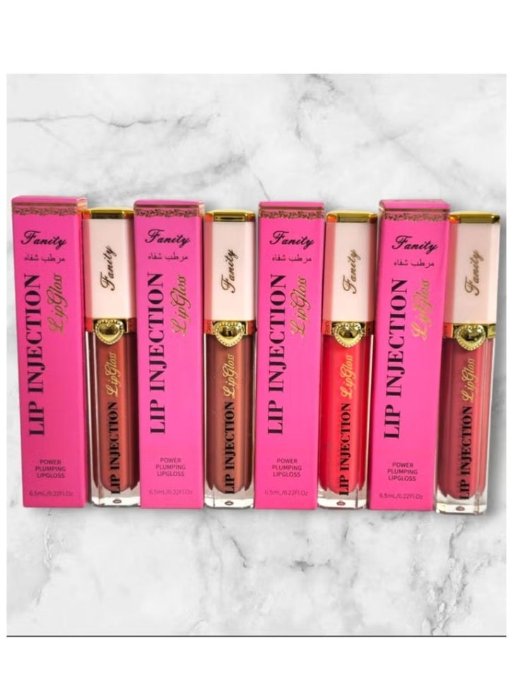 فانيتي مجموعة من 4 قطع من مرطب الشفاه متعددة الالوان أحمر شفاه سائل من مرطب شفاه شفاف عالي اللمعان مرطب شفاه طبيعي مغذي يدوم طويلاً - Image 5