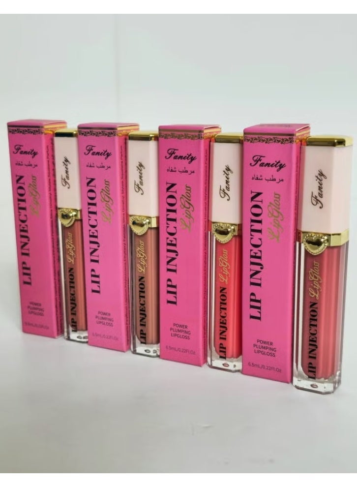 فانيتي مجموعة من 4 قطع من مرطب الشفاه متعددة الالوان أحمر شفاه سائل من مرطب شفاه شفاف عالي اللمعان مرطب شفاه طبيعي مغذي يدوم طويلاً - Image 4