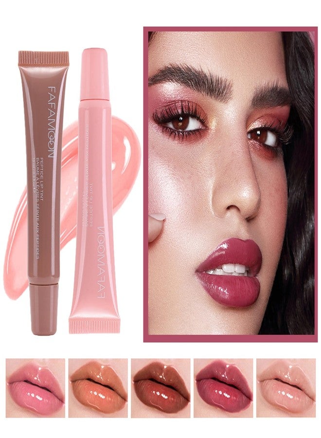 DENESTUP Lip Jam Hydrating Lip Gloss | Glitter Glossy Plumping Lipgloss | High Shine Glass Finish Nude Colors Shiny Jelly Liquid Lipstick for Women and Girls (5 Colors Set) - Image 4