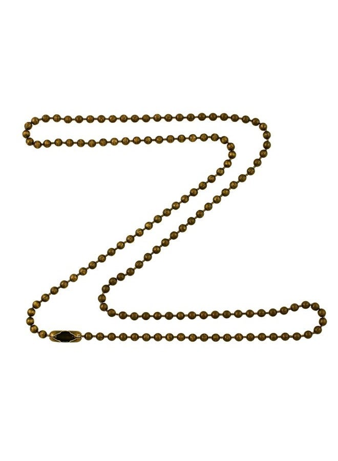 DragonWeave 2.4mm Antique Brass Ball Chain Necklace with Extra Durable Color Protect Finish - Image 1