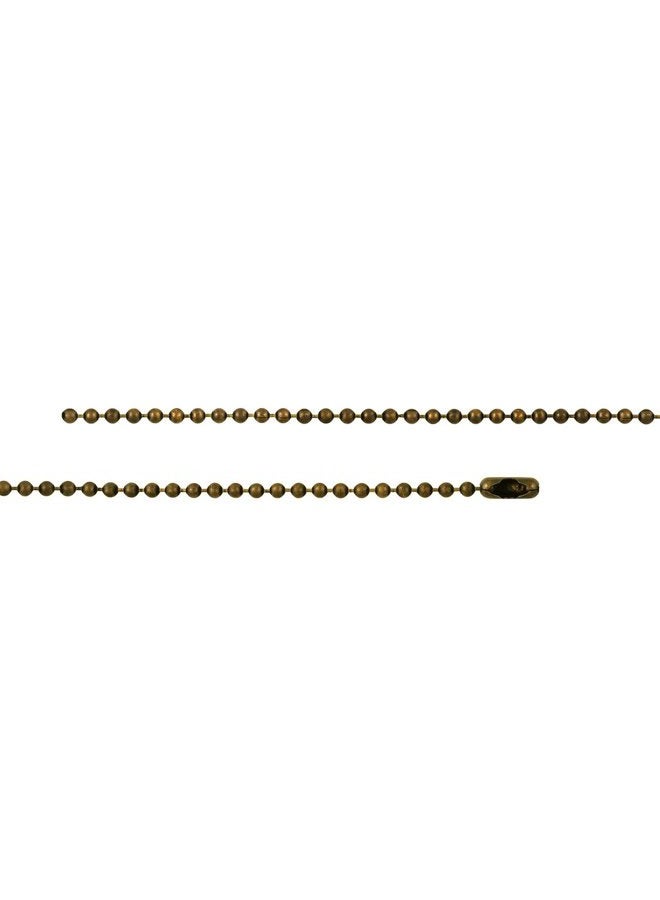 DragonWeave 2.4mm Antique Brass Ball Chain Necklace with Extra Durable Color Protect Finish - Image 2