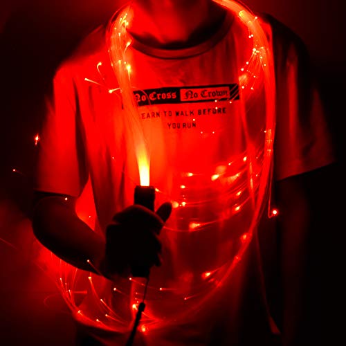 AMKI 6ft Rechargeable LED Fiber Optic Whip, 360 Swivel 36 Mode Effects Super Bright Light Up Dance Rave Toy Great for Raves Parties, Light Shows, EDM Pixel Whip Flow Lace Dance Festival - Image 4