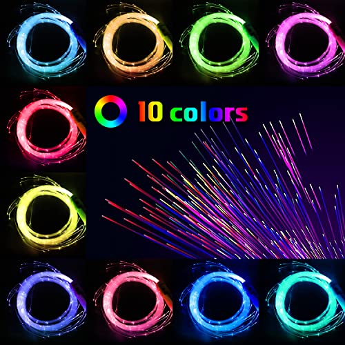 AMKI 6ft Rechargeable LED Fiber Optic Whip, 360 Swivel 36 Mode Effects Super Bright Light Up Dance Rave Toy Great for Raves Parties, Light Shows, EDM Pixel Whip Flow Lace Dance Festival - Image 3