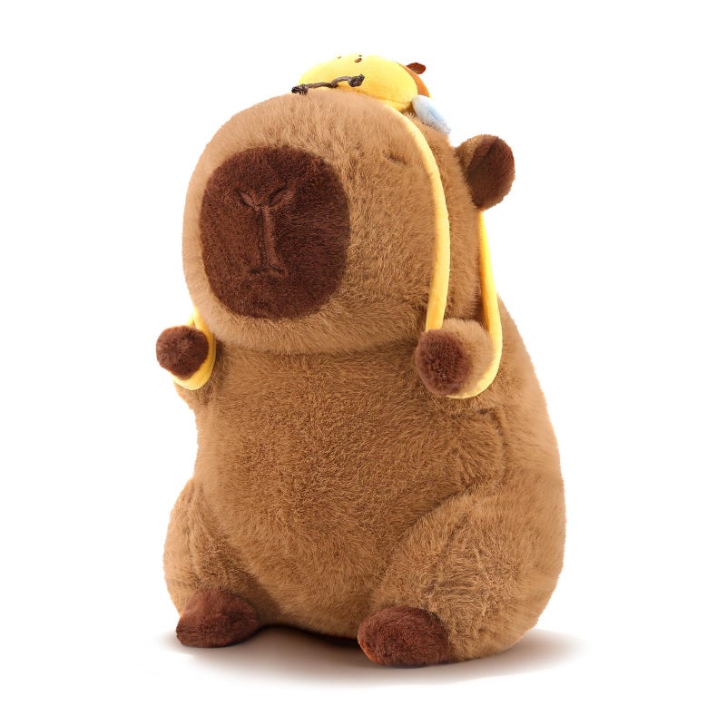 SHINUOER Capybara Plush Cute Capybara Stuffed Animal Kawaii Plush Toy with Bee Backpack Cute Pillow Soft Toy Gifts for Kids Boys Girls 12 Inch - Image 3