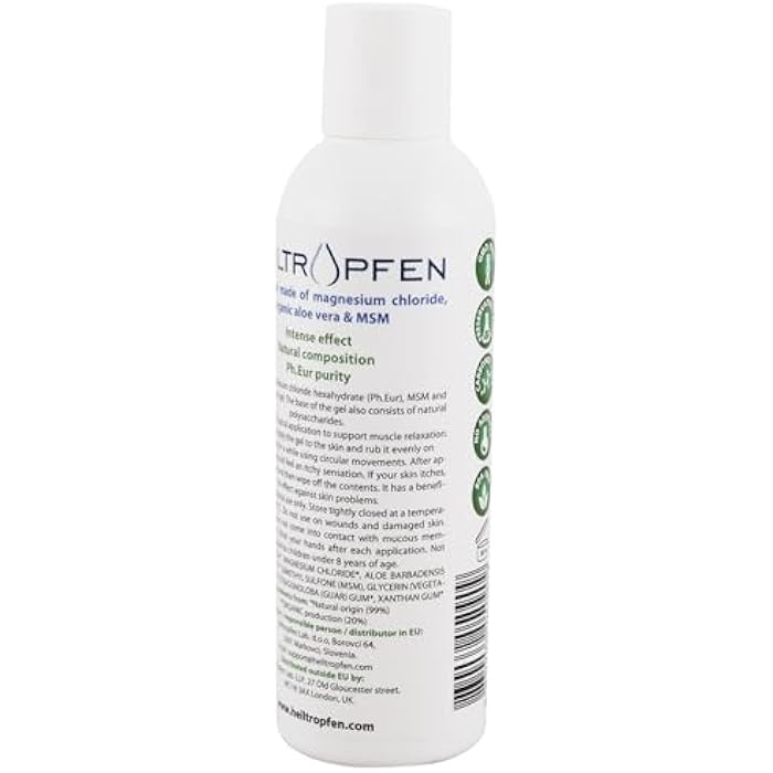 Heiltropfen Magnesium Gel with Aloe Vera & MSM | 6.76 Oz - 200 ml | Pure Magnesium Chloride | Organic Aloe Vera | Third-Party Tested | Heiltropfen® - Image 5