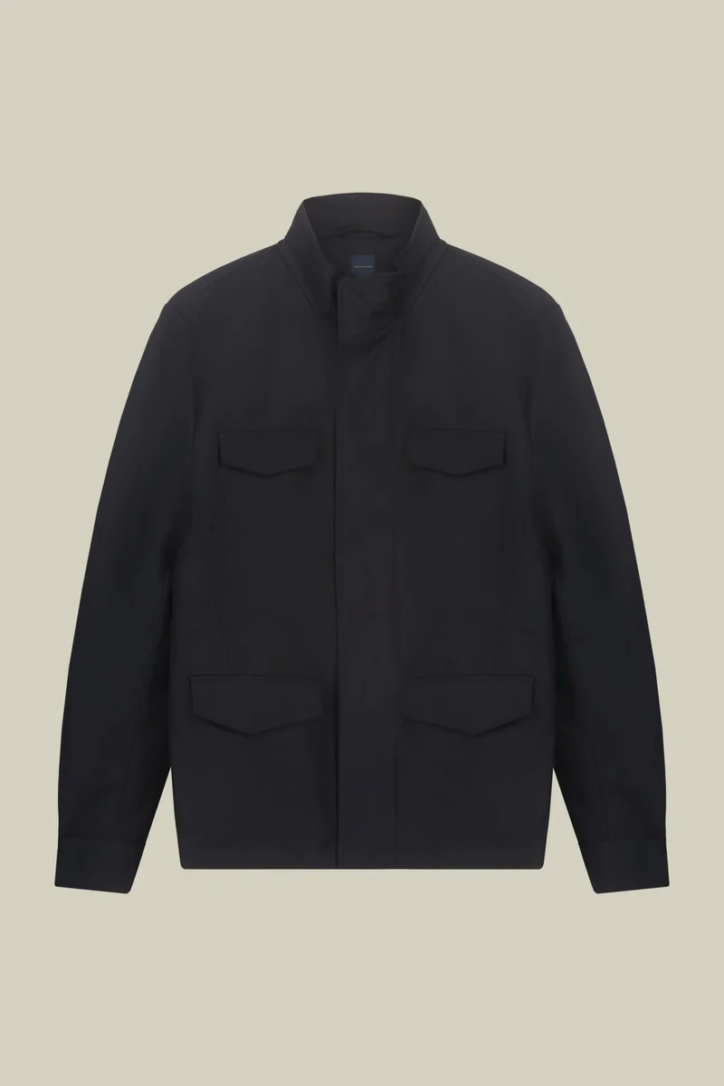 Doppelganger Men's padded jacket in technical fabric regular fit - DK Blue