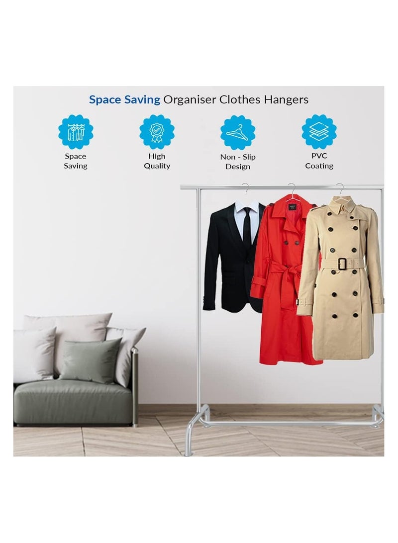 أكسنتشر 50-علبة شماعات معدنية غير قابلة للانزلاق 40 سم (50 علبة، أبيض) - Image 5