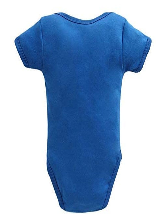 TiniBerry Half Sleeves Unisex Baby Bodysuit/Onesies/Rompers Pack of 3 (6-9 Months, Blue) - Image 3