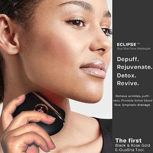 VRAIKO Eclipse Gua Sha Facial Tools Electric Face Massager with 3Level Heat Vibration 1000mAh Battery Neck Face Lift Wrinkle and Puffiness Reduction - Image 3