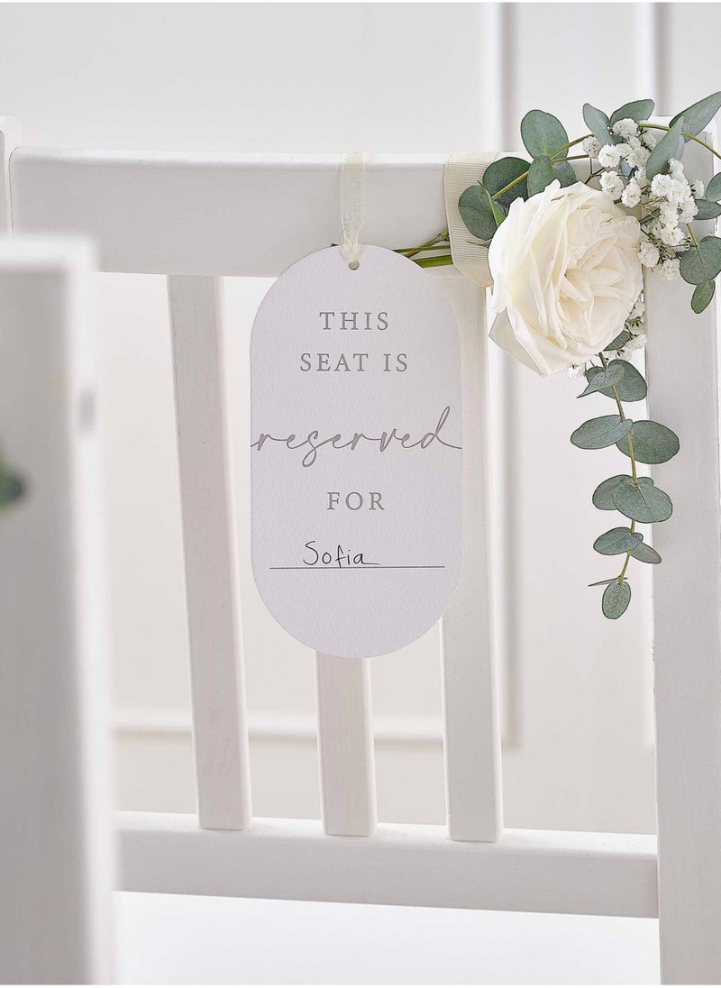 جينجر راي لافتة كرسي محجوز لحفل الزفاف - Image 3