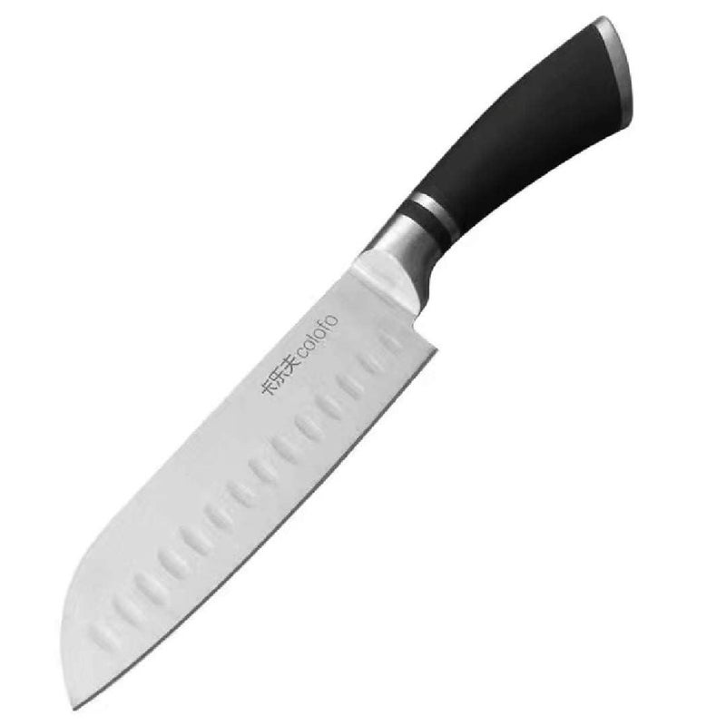 Capmora Premium Stainless Steel Kitchen Knife Set Chefs Knife Butcher Knife Sharp NonStick Soft Handles Cutting Meat Heavy Duty Blade Butcher Meat Stainless Steel Knife Black HandleBA - Image 1