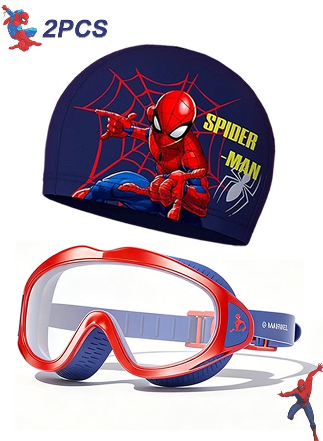 SPIDERMAN Toddler Goggles 4-7 Years Old, Kids Goggles No Hair Pull, Children Swimming Goggles Fabric Strap - Image 1