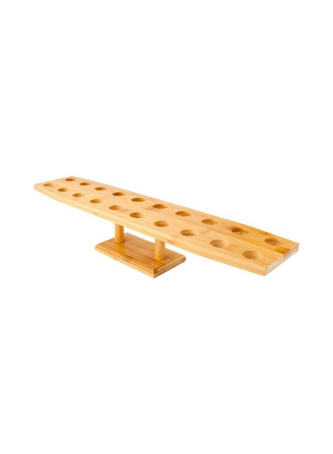 Restaurantware 22.5 x 4.3 Inch Oval Cone Stand, 1 Sturdy Cone Holder - With 20 Slots, Cones Sold Separately, Bamboo Cone Holder, For Buffets, Banquets, Or Catering Events, Party Supplies - Image 2