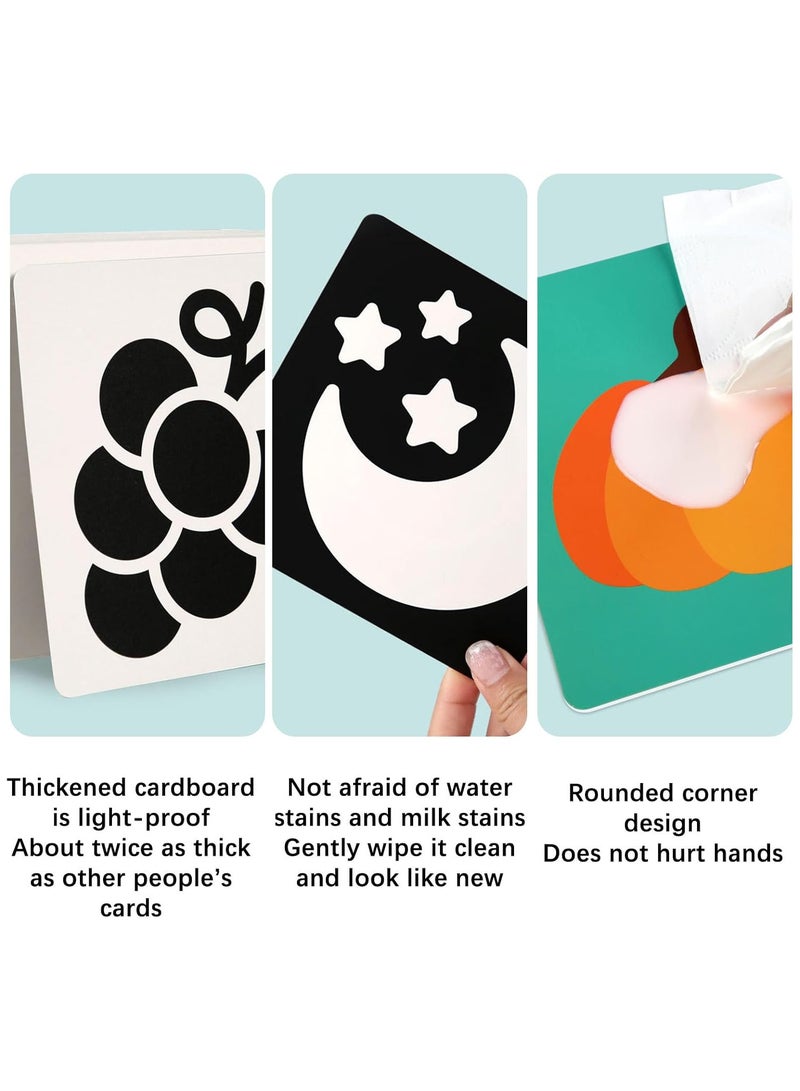 بطاقات فلاش استشعار الطفل، 40 قطعة، بطاقات استشعار الطفل باللونين الأسود والأبيض، قام فيصل وبريان بتطويرها للأطفال من عمر 12 إلى 36 شهرًا (20 قطعة) - Image 3