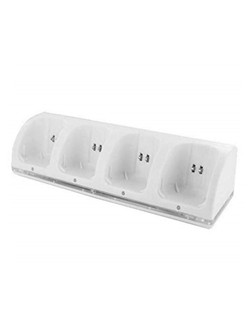 Charger Dock Station with 4 Battery for Nintendo Wii Remote Controller - White  - Image 2