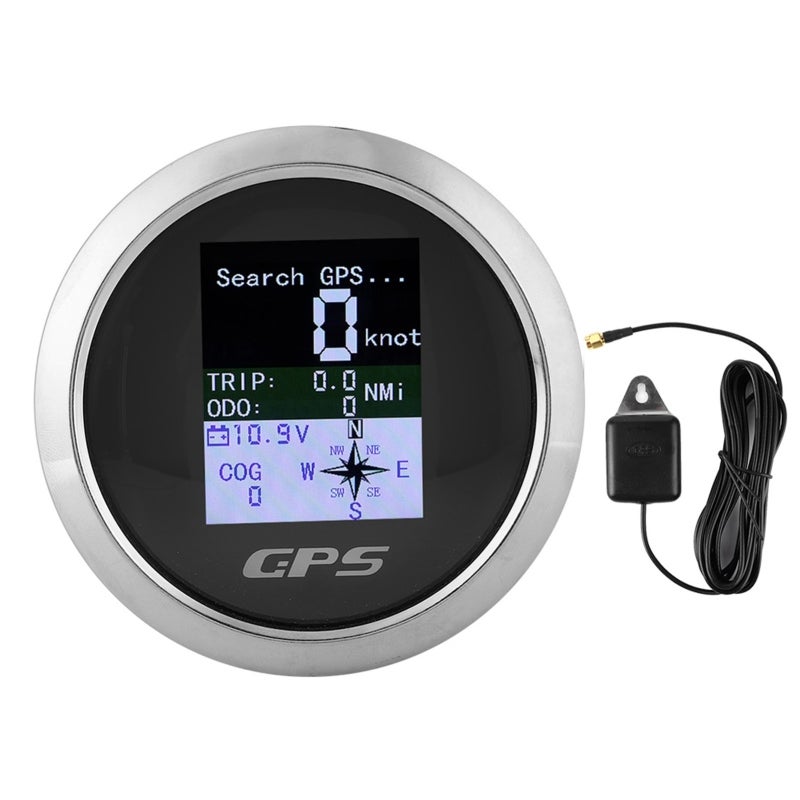 85mm Speedometer Digital GPS Speed Gauge Stainless Steel Water-Resistant for Car Boat Truck - Speed Unit Switchable kont mph km/h for Vehicles - Image 1