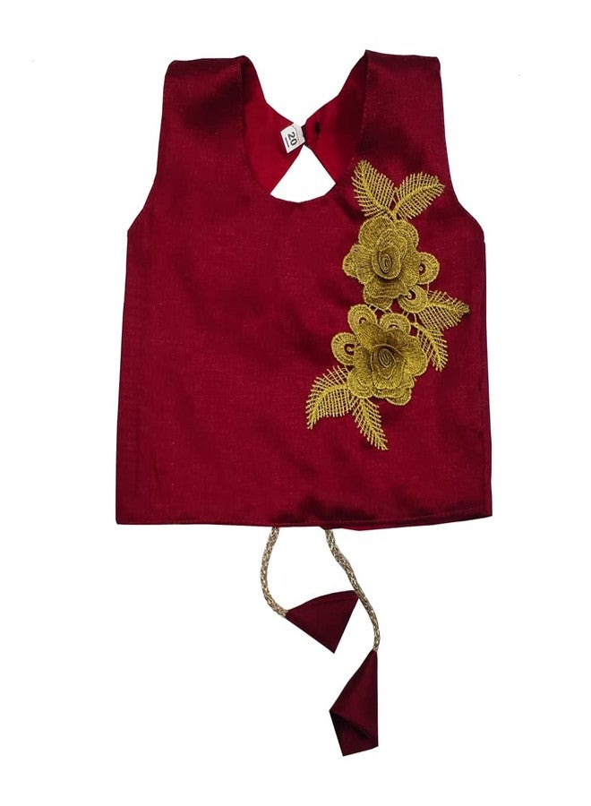 SR CREATION فستان ليهينغا تشولي جاهز للشابات (5004-برتقالي جزر كاشياب (1-2 سنوات)_برتقالي جزر_18 شهر-24 شهر) - Image 4