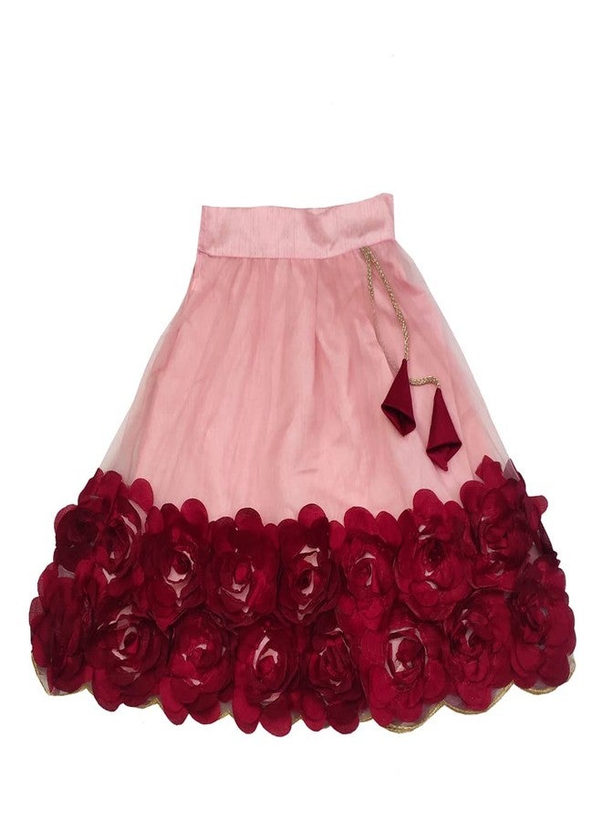 SR CREATION فستان ليهينغا تشولي جاهز للشابات (5004-برتقالي جزر كاشياب (1-2 سنوات)_برتقالي جزر_18 شهر-24 شهر) - Image 3